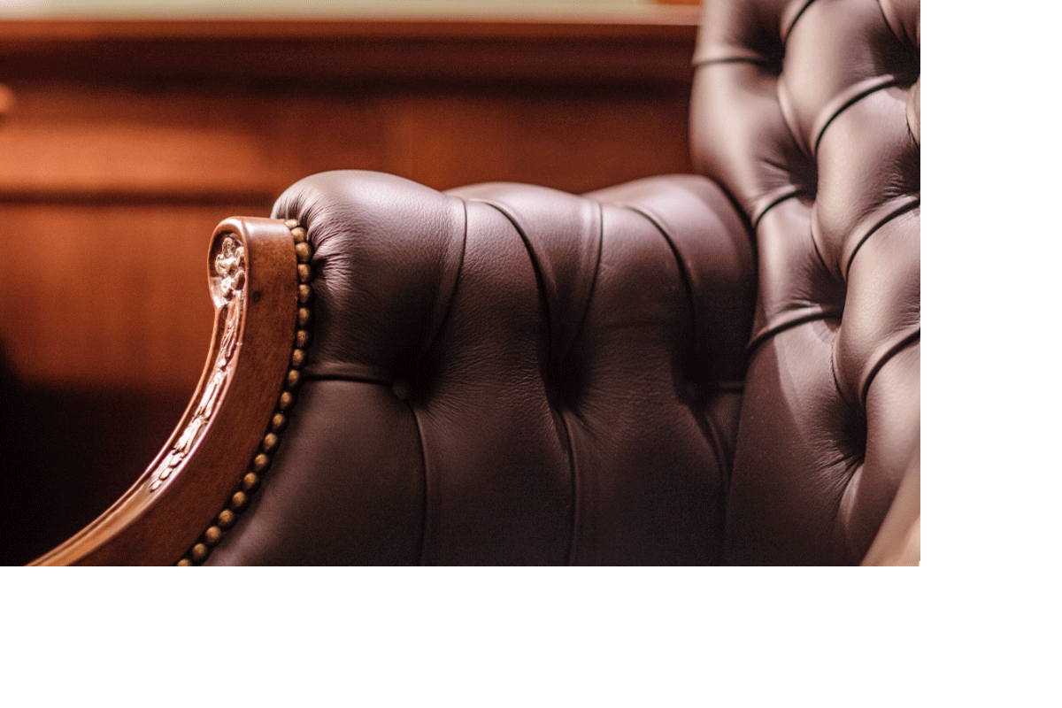 Luxury leather brown chair