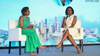 A picture of panelist during the J.P. Morgan Women’s Forum in Singapore.